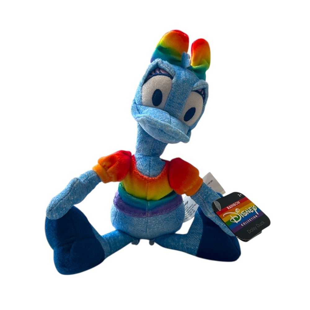Disney Rainbow Collection Daisy Duck Plush 9” Limited Edition Gay LGTBQ Pride